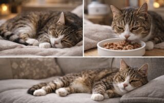 Senior cat relaxing at home – elderly cat care guide