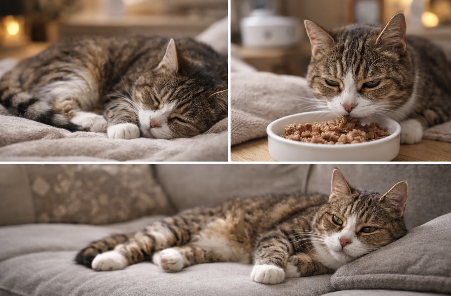 Senior cat relaxing at home – elderly cat care guide